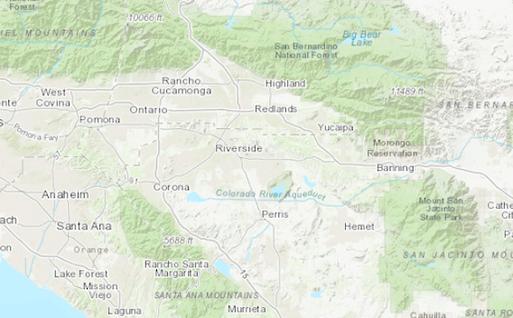 Map of Riverside County